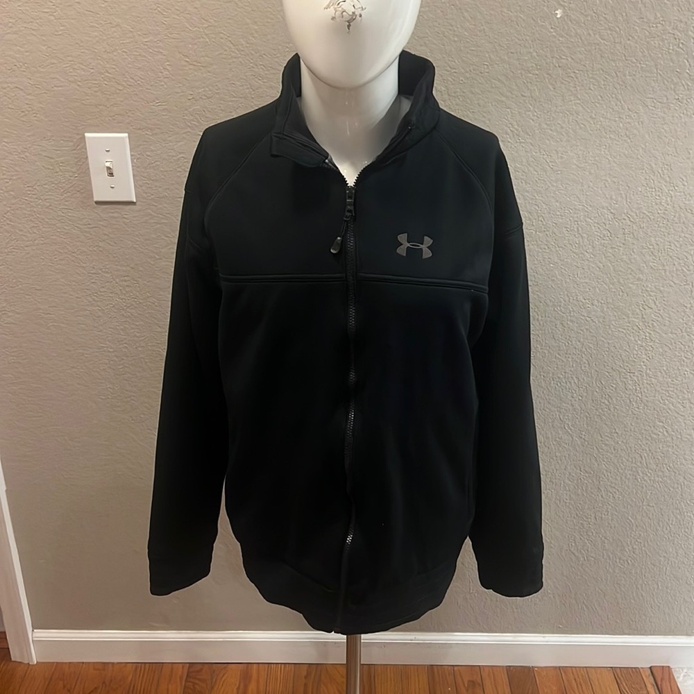 Men’s Large Under Armor Recovery Knit Jacket - Black